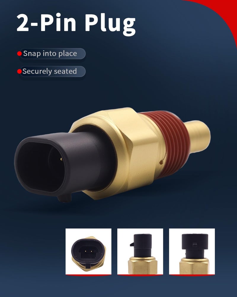 VEHICODE Engine Coolant Temperature Sensor, ECT Water Temp Sensor Compatible with Chevrolet Silverado/GMC Sierra C/K 1500/2500/3500, Chevy Blazer Impala Malibu S10, Buick, Cadillac, w/Connector - Image 4